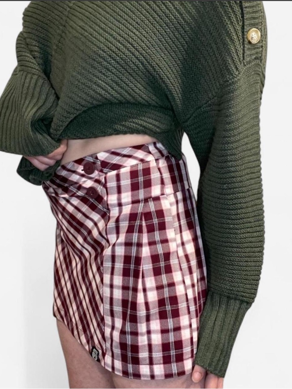 Vintage Justice Plaid Mini Skort